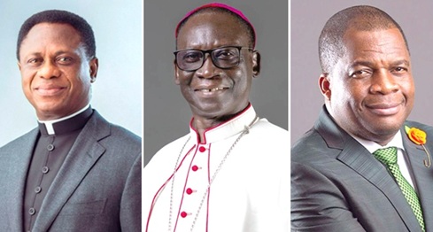 Apostle Dr Eric Nyamekye, Chairman of the Church of Pentecost, Most Rev Matthew Gyamfi, President of the Ghana Catholic Bishops Conference, Rev Stephen Wengam, General Superintendent, Assemblies of God, Ghana