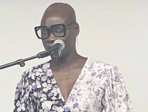 Diarra Dime Labille (inset), French Ambassador to Ghana, addressing participants in the International Women’s Day 