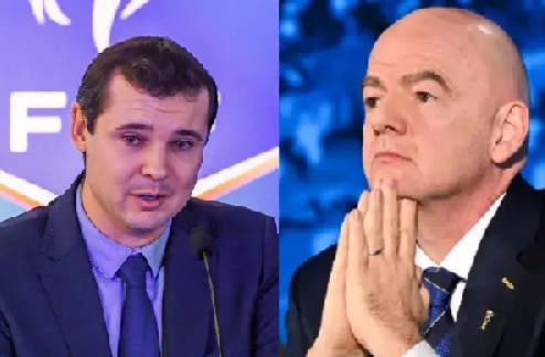 Kevin Lamour, FIFA COO and Gianni Inafntino, FIFA President