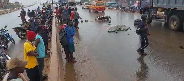 Cargo truck collision kills Okada rider at Kasoa