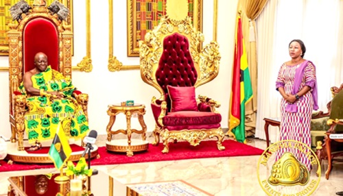 A call on Otumfuo Osei Tutu II, the Asantehene,  at the Manhyia Palace
