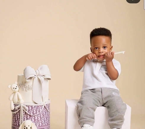 Priscilla Ojo unveils son’s face on first birthday