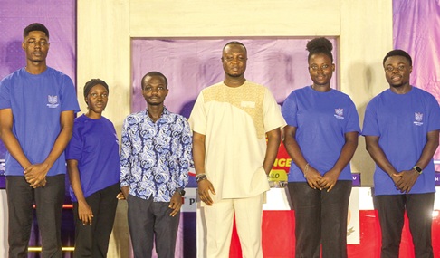 Pentecost University team members after they emerged winners  Picture: Caleb Vanderpuye