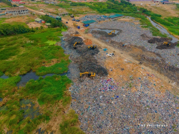 48 Engineer Regiment commences work to reclaim Lafa water retention basin at Mallam in Accra