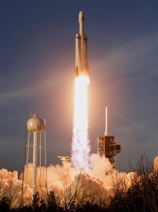 A SpaceX Falcon Heavy rocket lifts off carrying Nasa's Nancy Grace Roman Space Telescope