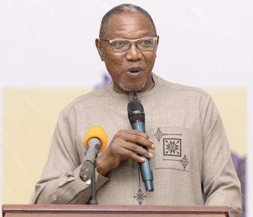 Dr Clement Abas Apaak,  Deputy Minister of Education,  speaking at the closing ceremony