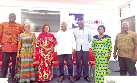 Danquah Smith Butey (middle), acting National Chairman, NPP, with the committee members