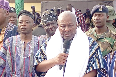 President Mahama speaking at the event