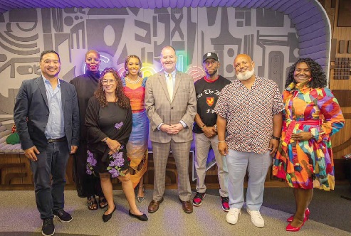 Mr Rolf Olson (arrowed), Chargé d'Affaires of the U.S. Embassy in Ghana with Ms Abubakar (fifth from right) and other participants after the event