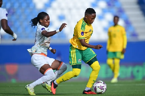 An action from the match