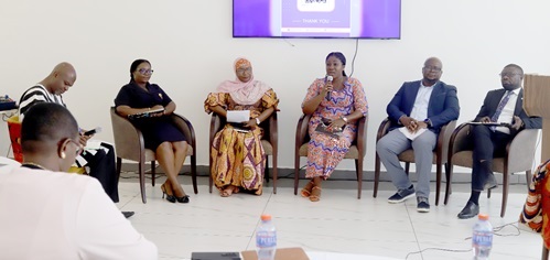 Panelists in a discussion during the launch of the baseline study report Picture: EDNA SALVO KOTEY