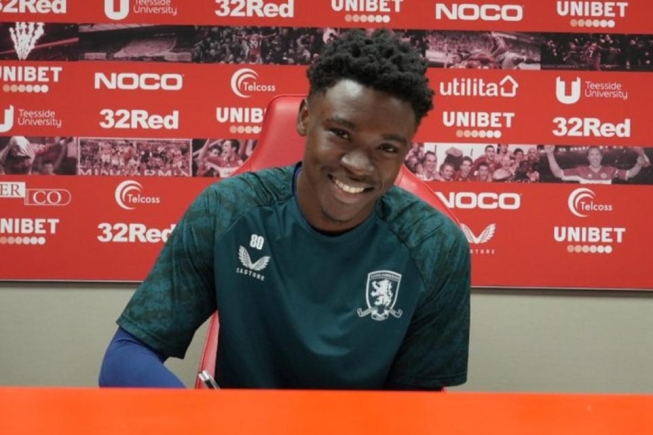 Middlesbrough have signed Listowell Lord Hinneh after a successful trial (Image: mfc)