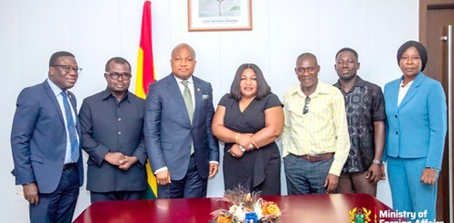 FLASHBACK: Samuel Okudzeto Ablakwa (3rd from left), the Minister of Foreign Affairs, with the family of Nana Agyei Ahyia, an 18-year-old Ghanaian, who died while studying at the Riga Technical University in Latvia