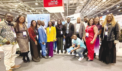Members of the delegations from Ghana and the UK