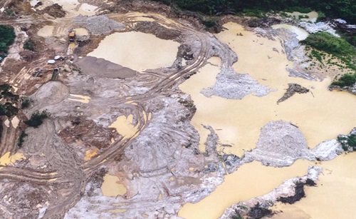 The site before the reclamation