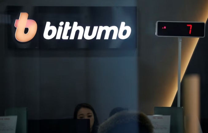The logo of Bithumb is seen at its cryptocurrencies exchange in Seoul, South Korea, January 11, 2018. REUTERS/Kim Hong-Ji