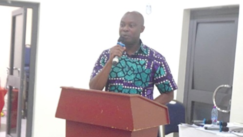 Dr Hugh Brown, CEO of Forestry Commission, speaking at the retreat for the management team of the Forestry Services Division