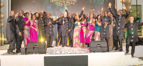 MTN Ghana team celebrating after the award