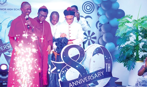 Most Rev. Prof. (Emeritus) Daniel Yinkah Sarfo and the clergy officially launching the anniversary