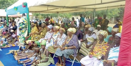 Some of the chiefs and queen mothers at the durbar