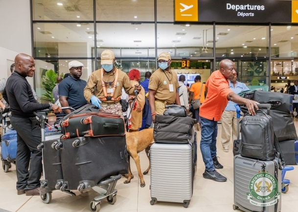 Sniffer dogs deployed as NACOC tightens security at Kotoka International Airport