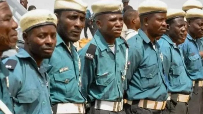 The Islamic police or Hisbah are known for carrying out raids across many parts of northern Nigeria (file photo)