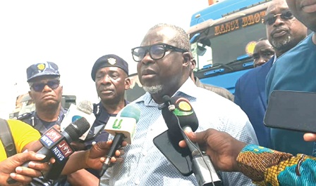 Anthony Kwasi Sarpong, Commissioner-General of the GRA, speaking to journalists. Picture:  Benjamin Xornam Glover