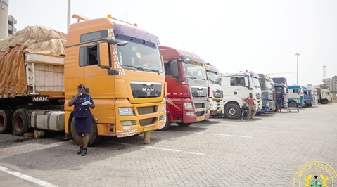 The seized articulated trucks
