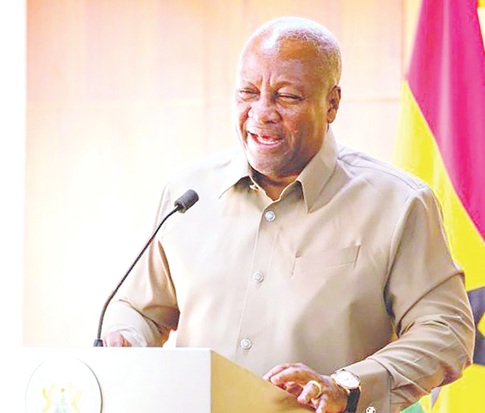 President John Dramani Mahama addressing the event yesterday 