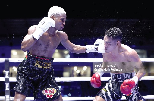 •Theo Allotey (left) defeated Jayr Raquine to win the WBO Gold Super Flyweight title last December. The Ghanaian now eyes WBA Africa Super Flyweight Gold belt