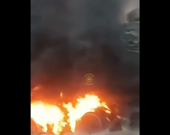 Three vehicles gutted in early morning collision fire at Buipe