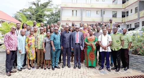 Some members of the OASL who attended  the event at Akuapem Tutu in Eastern Region