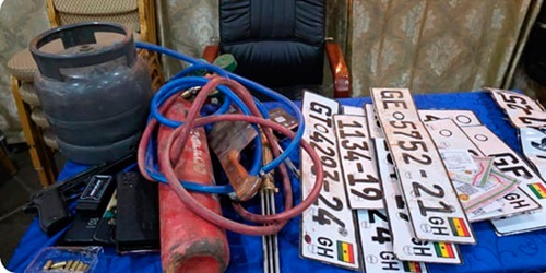 Some of the items recovered from the suspects