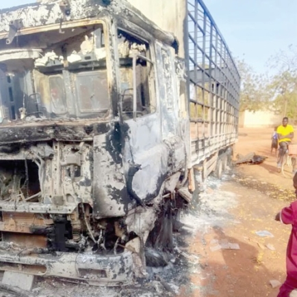 The attacked tomato vehicle