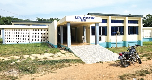 The front view of the Likpe Polyclinic The front view of the Likpe Polyclinic