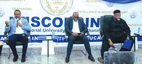 Dr Ishmael Nii A Dodoo (left), Head of Innovative Finance, 24-Hour Economy Secretariat, in a panel discussion with Joe Jackson (right), CEO, Dalex Finance, and Daniel McKorley (middle), Executive Chairman, McDan Group