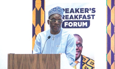 Alban Bagbin, Speaker of Parliament, addressing the forum. Picture: ERNEST KODZI 