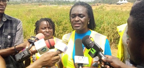  Prof. Nana Ama Brown Klutse, CEO, EPA, speaking to the media