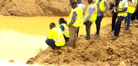  Some officials from the EPA and other partners observing proceedings when the chemical was applied
