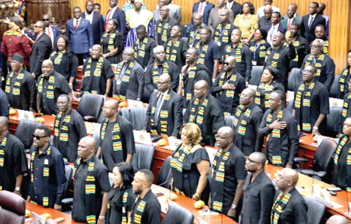 A section of the Minority in Parliament. Picture: ELVIS NII NOI DOWUONA