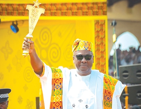 President John Dramani Mahama taking the oath of office