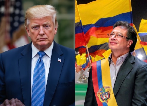 Donald Trump and Colombia's President Gustavo Petro