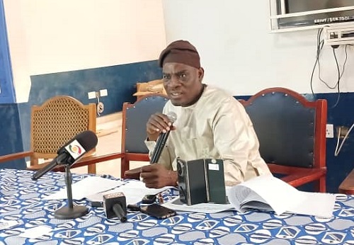 Haruna Iddrisu, Minister of Education speaking at the event