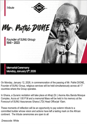 Tribute to the Founder Of SUNU Group