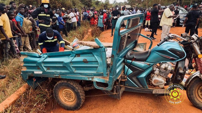 Seven killed in timber truck and tricycle crash in Bia West District