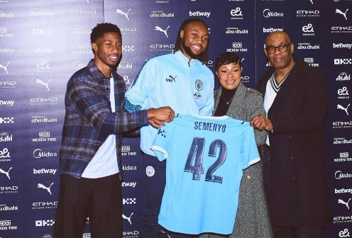 Photos from Semenyo’s Manchester City signing: Parents, siblings and more