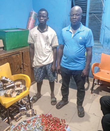 Mohammed Gzali (right), driver with his assistant, Mohammed Jabir, after their arrest