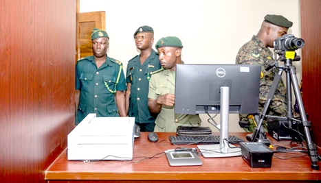 Some immigration officers at the newly opened Passport Application Centre at Sefwi Wiawso