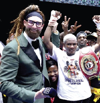 Theophilus Allotey (right) aiming to become a world champion