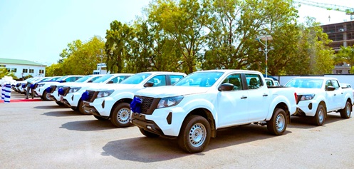 Some of the pickup trucks